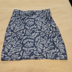 Blue Mini Pencil Skirt for Work